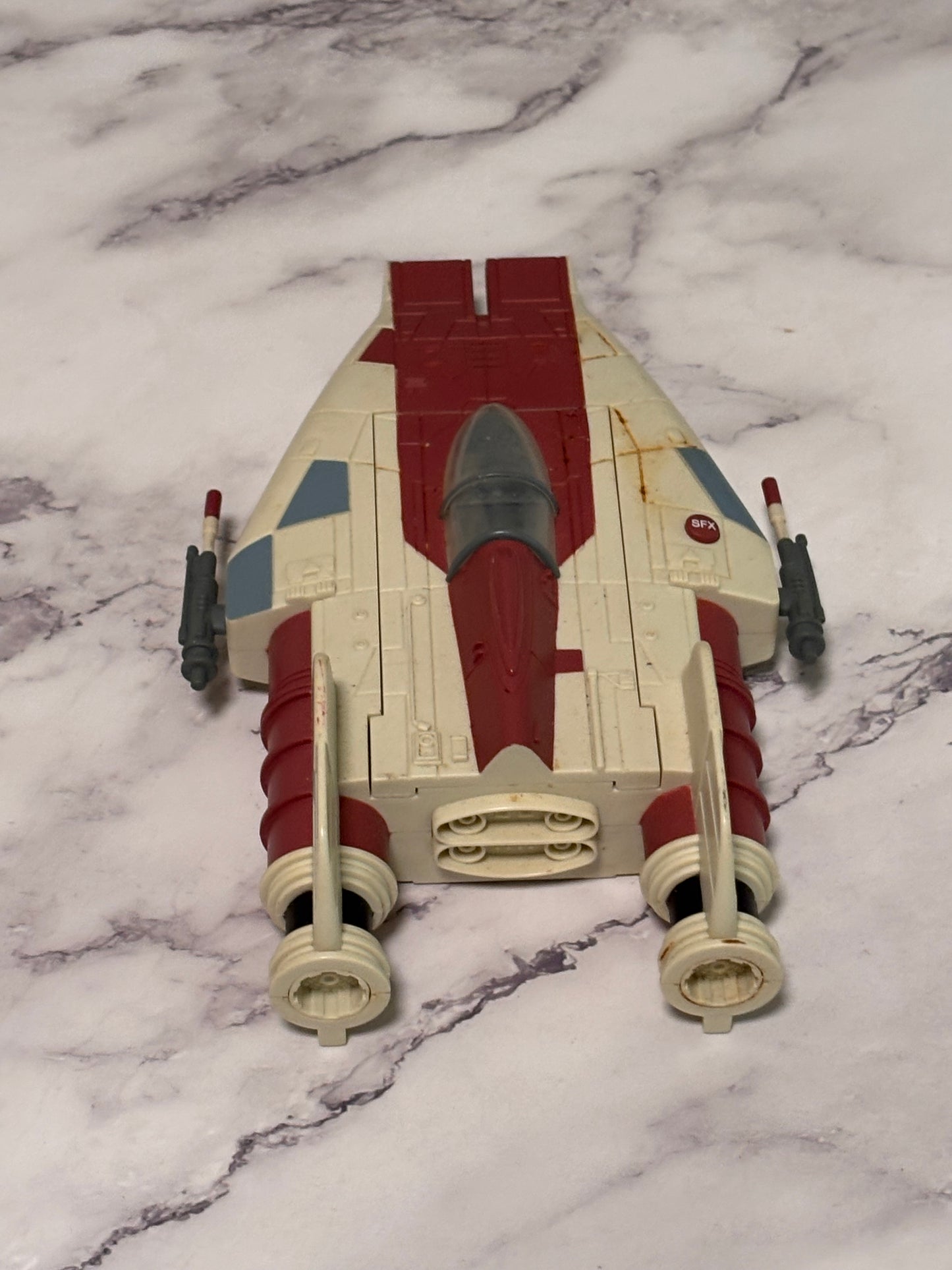 A-Wing Red Starfighter Star Wars Action Fleet Micro Machines Galoob 1995 W/pilot