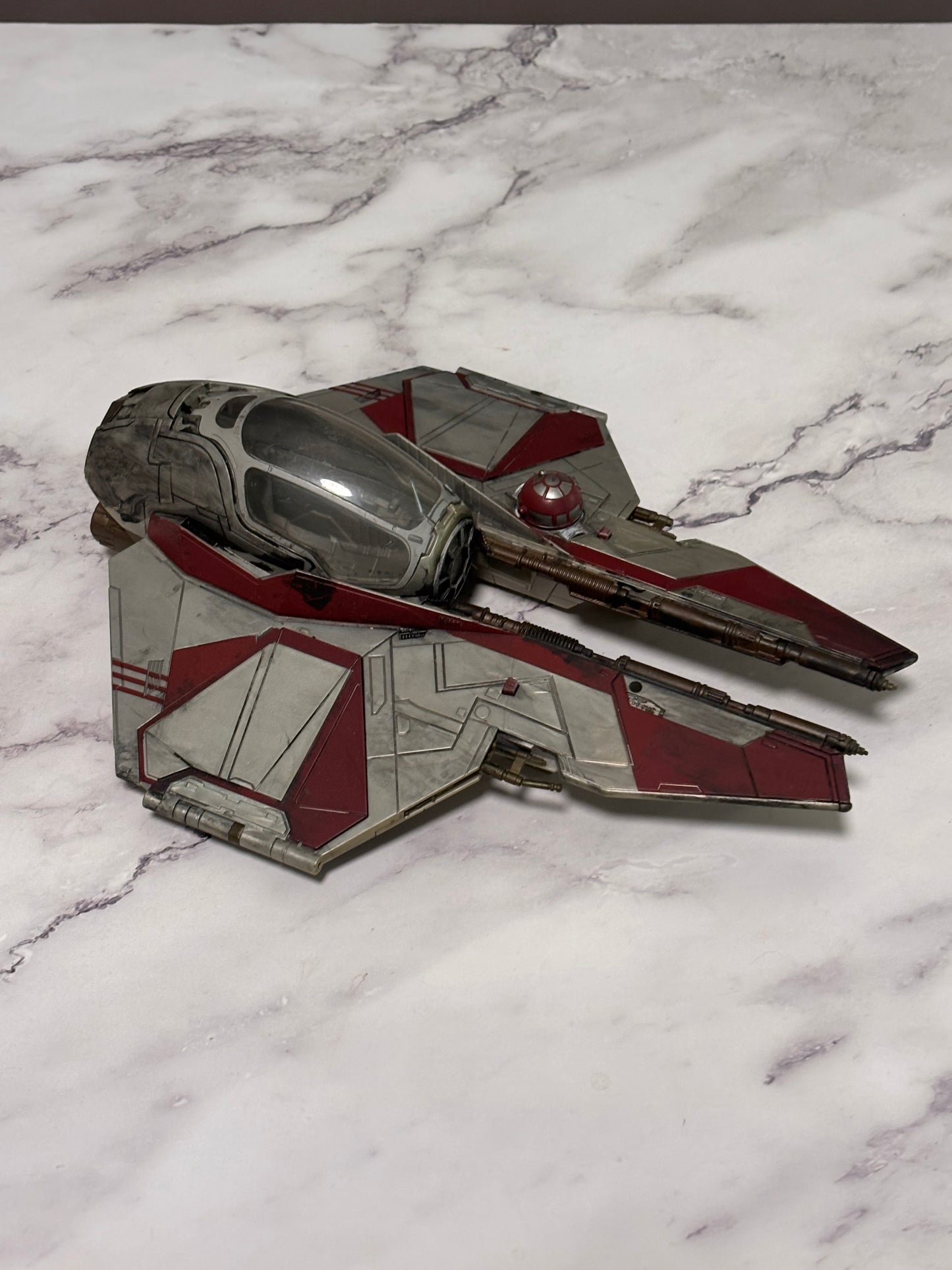 Obi-Wan's Jedi Starfighter STAR WARS Saga Legends 2012 Hasbro 10"  Ship Vehicle Power
