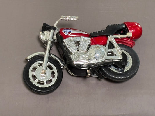 Vintage 1981 Matchbox Kidco Diecast Pull-String Red Harley Davidson Motorcycle