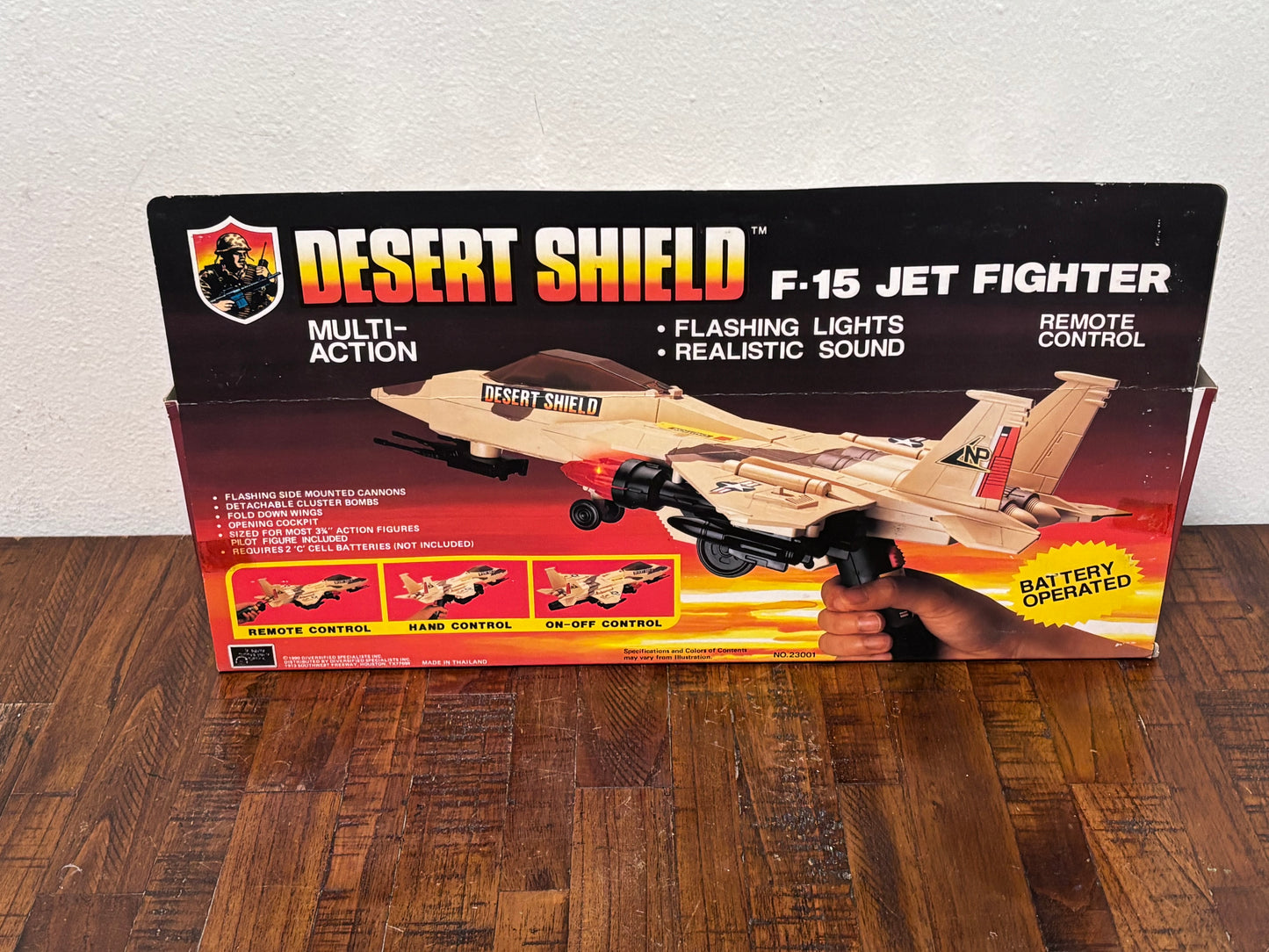 1990 Vintage Desert Shield F-15 Jet Fighter Military Toy New Army