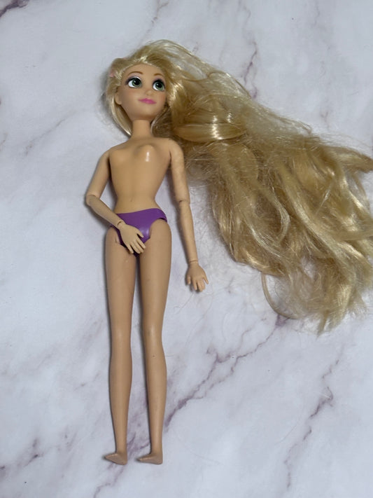 Disney Rapunzel Tangled Barbie Doll Long Hair Articualted Wrists Nude 11”