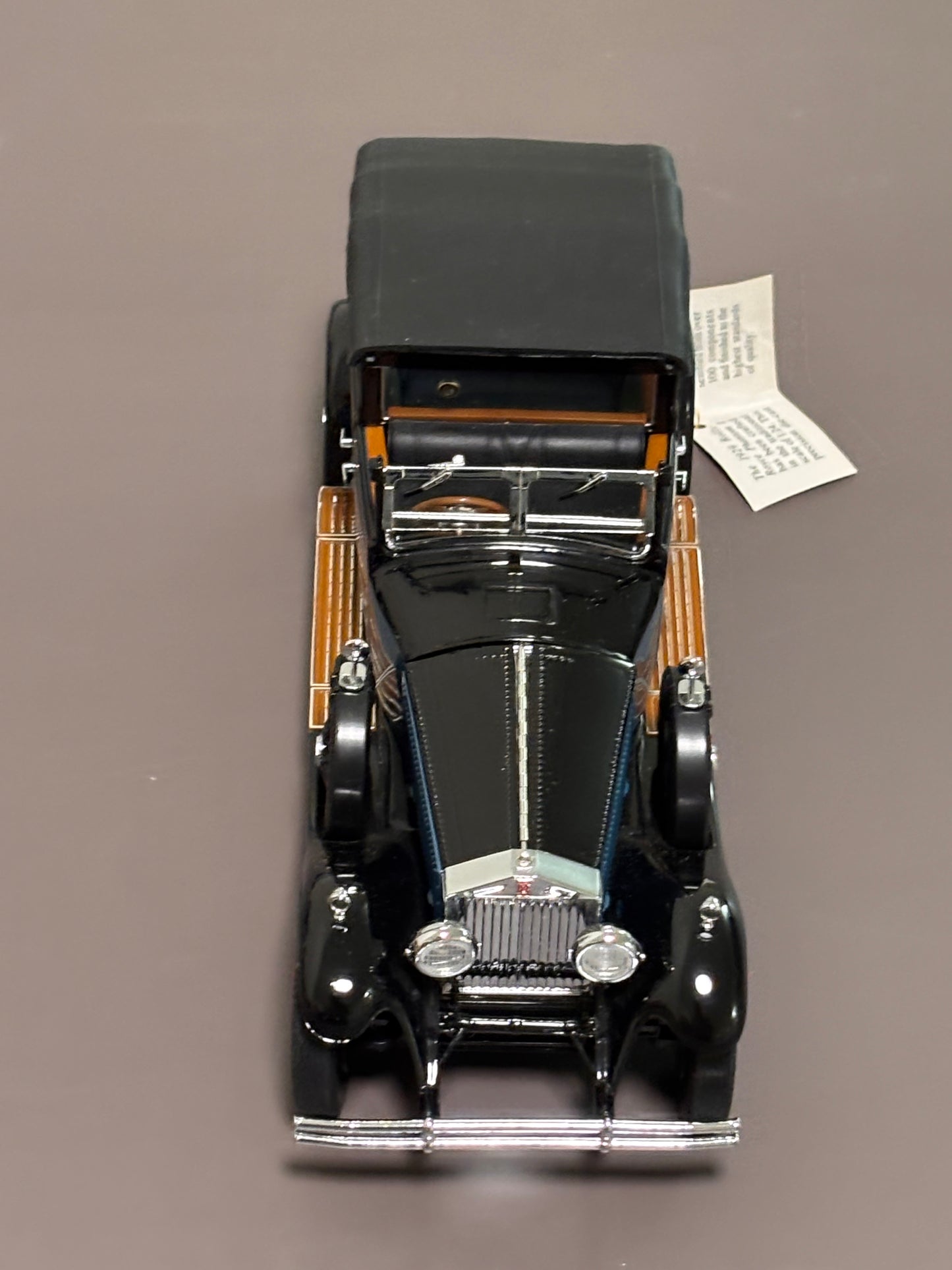 Franklin Mint 1929 Rolls Royce Phantom 1 Black Blue 1/24 Scale Diecast Model Car
