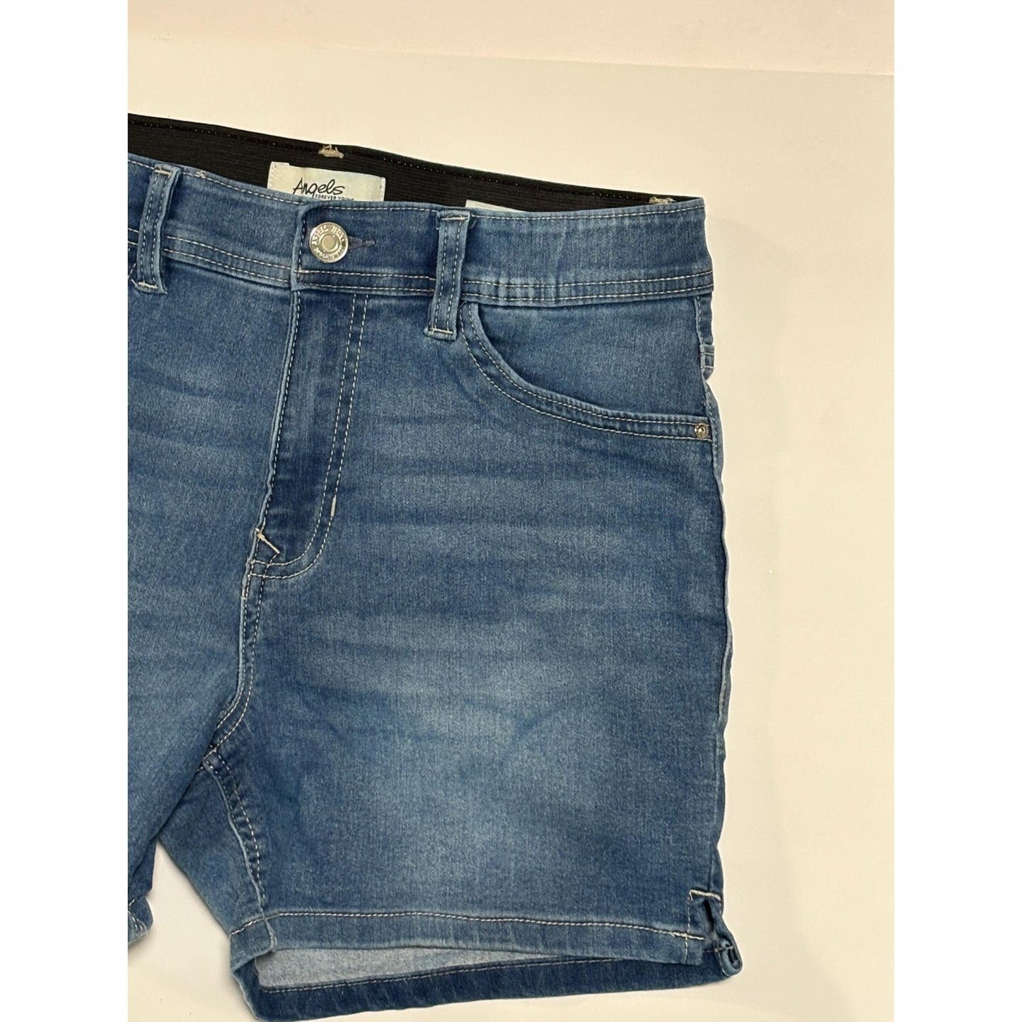 Angels Forever Young Women's 360 Sculpt 5" 7" InseamThigh Denim Shorts 10 NWT