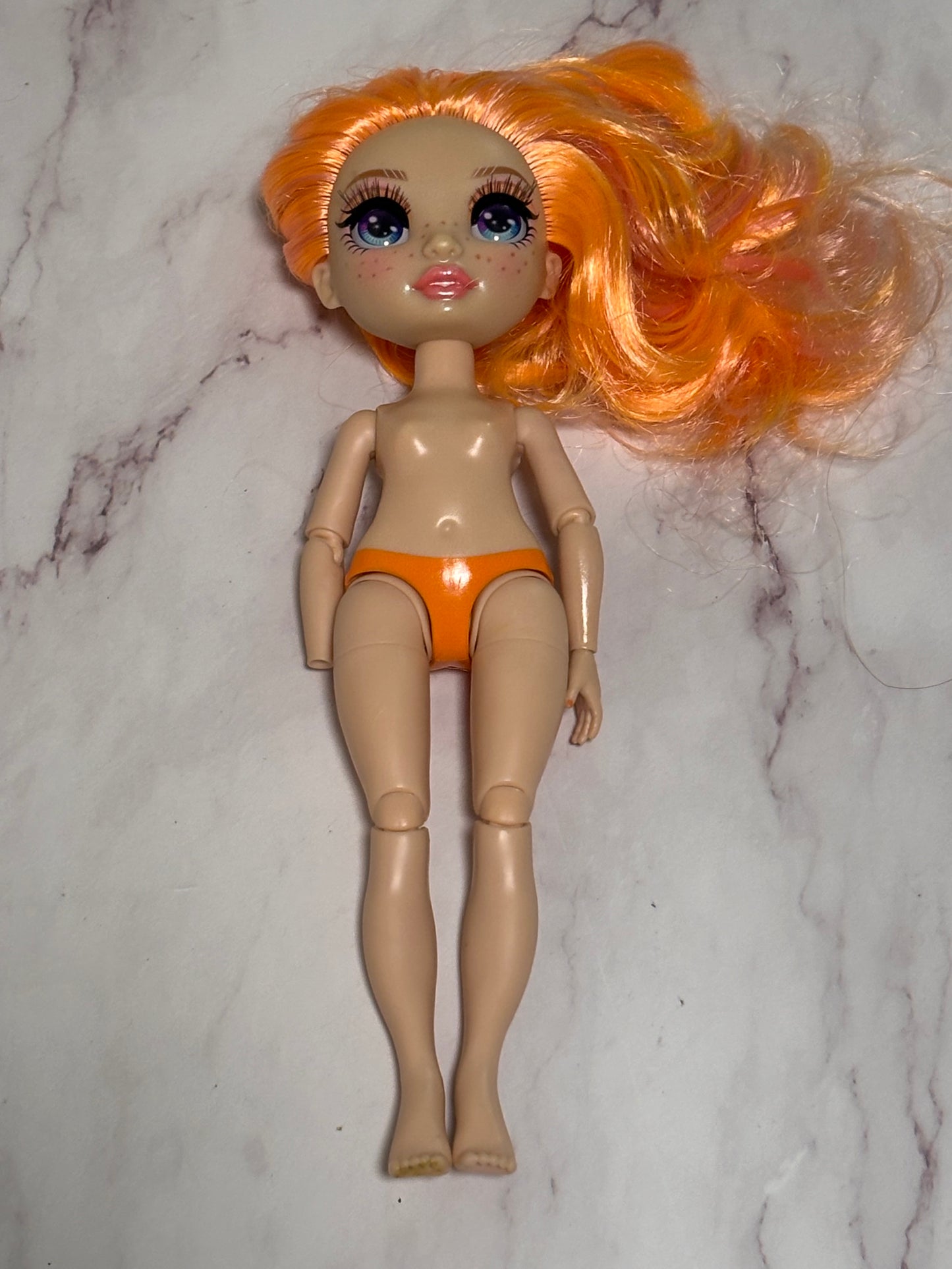 Rainbow High Poppy Rowan Series 1 Doll Articulated Orange Nude MGA