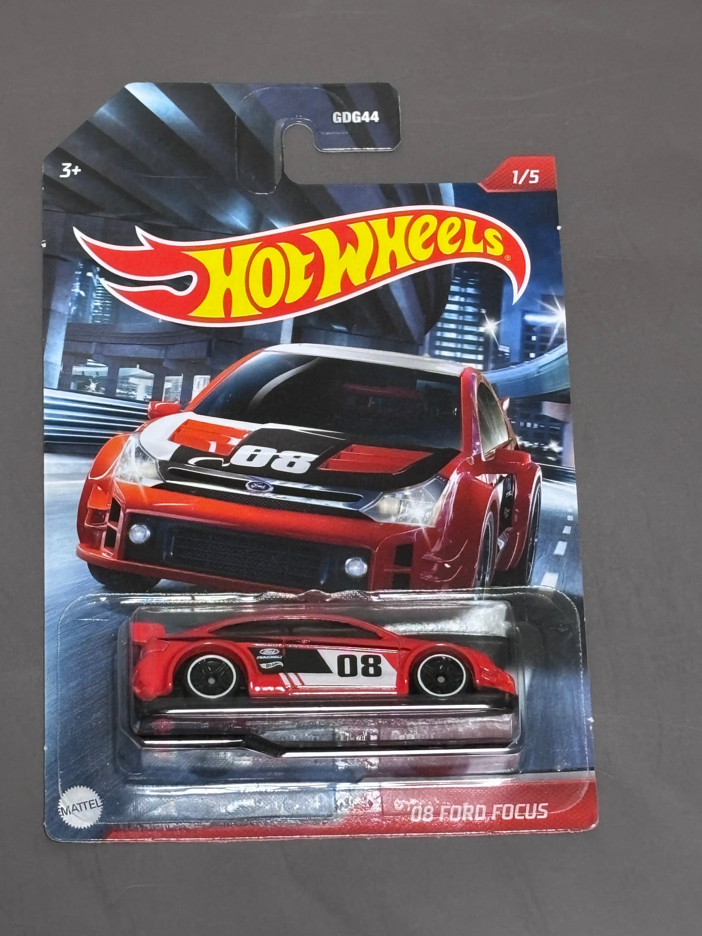 Hot Wheels 1:64  2021 Cult Racers  '08 Ford Focus Red 1/5 Walmart Exclusive