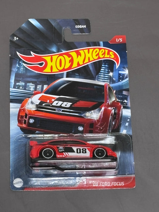 Hot Wheels 1:64  2021 Cult Racers  '08 Ford Focus Red 1/5 Walmart Exclusive