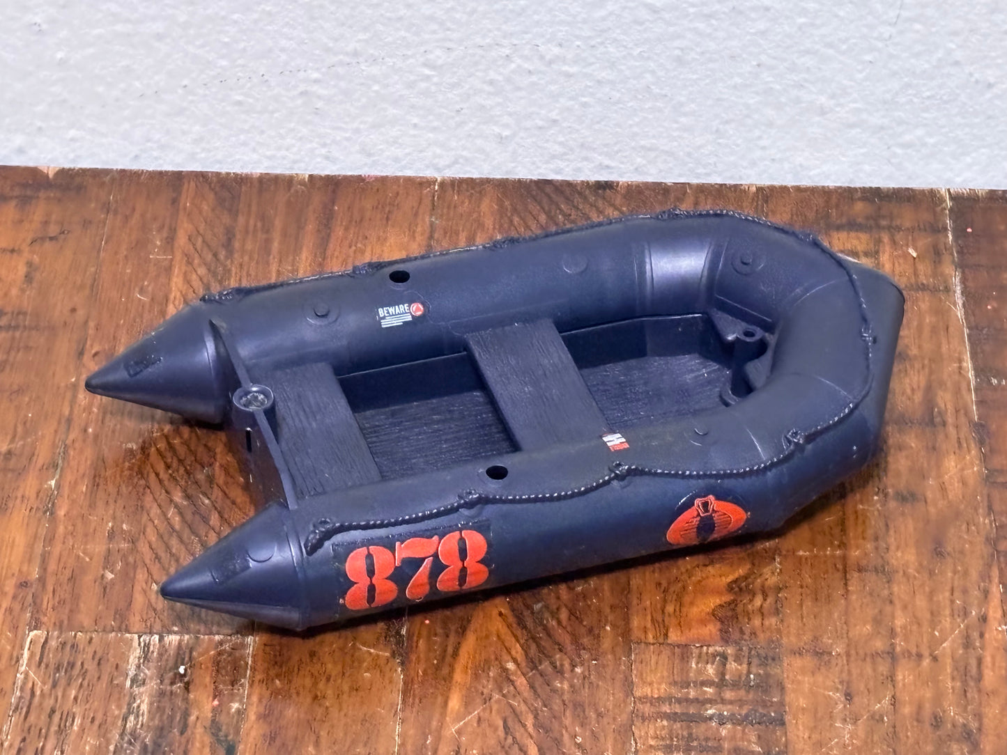 Hasbro 1985 G.I. Joe Navy Blue Boat Raft M-3869 Pontoon 878 GI Vintage Pawtucket RI