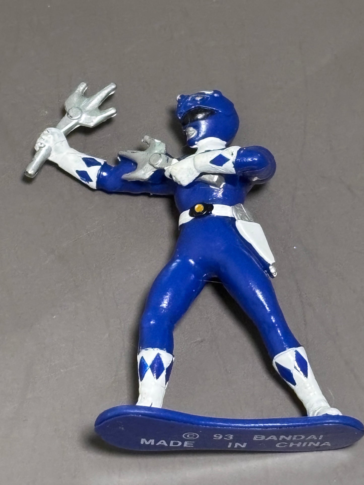 Bandai 1993 Mighty Morphin Power Rangers Blue Ranger Figurine Plastic Vintage