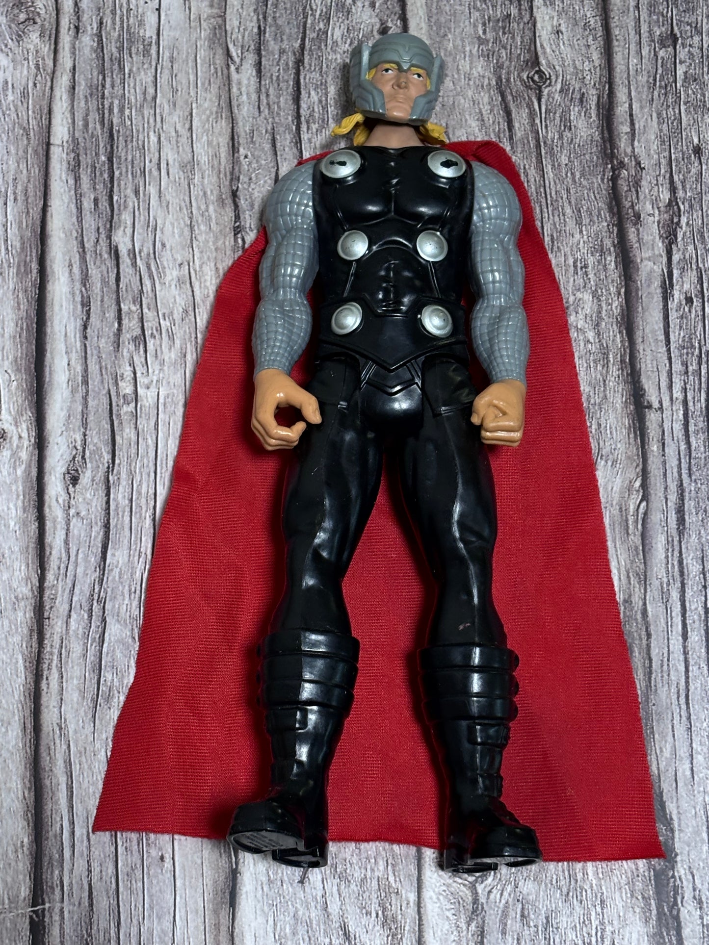 Marvel Thor 2013 Hasboro 12" Action Figure With Cape Helmet Black & Gold Armor