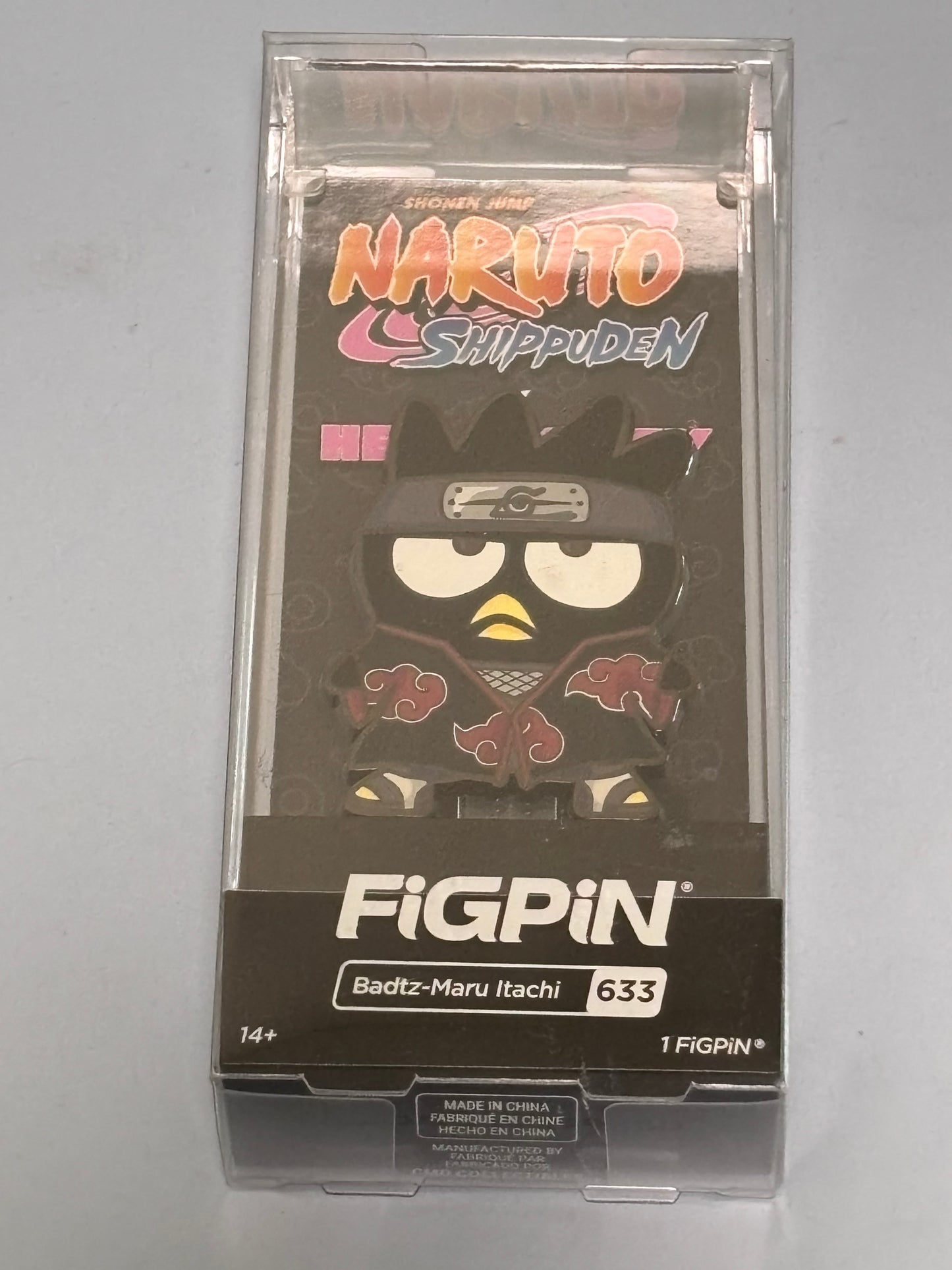 New FiGPiN Naruto Shippuden X Hello Kitty Badtz-Maru Itachi #633 Collectible Pin