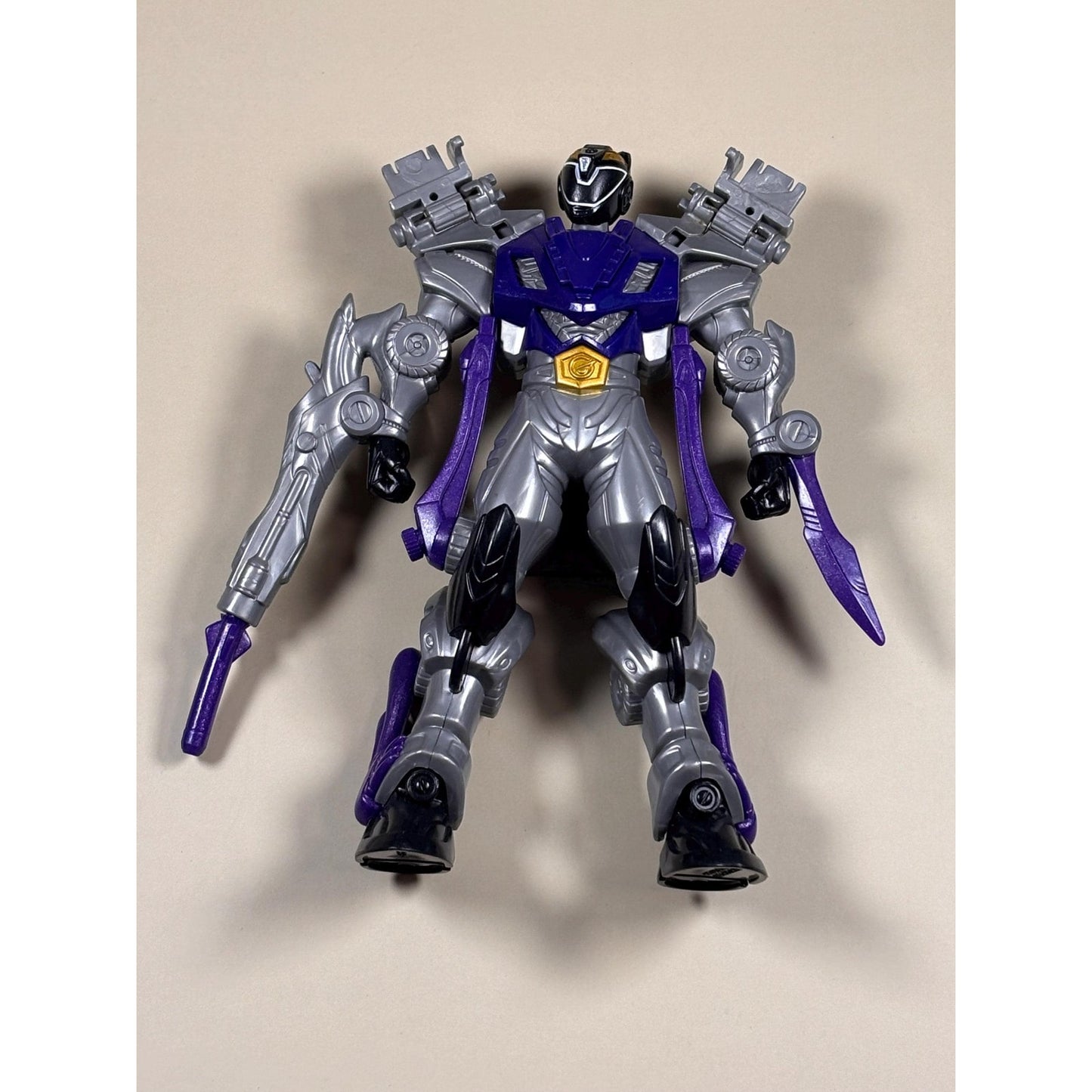 Bandai 2008 Power Rangers RPM Moto Morph Wolf Black Ranger - Incomplete