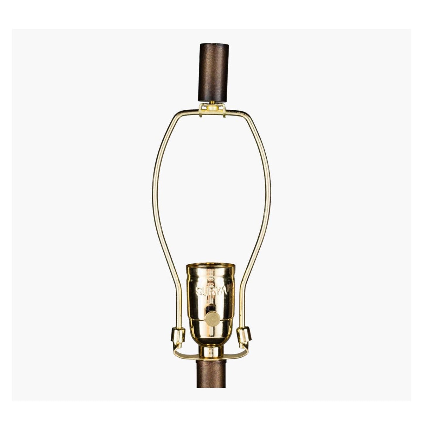 Surya Egerton Accent Table Bedside Lamp EGE 100 Bronze Reain Ivory New