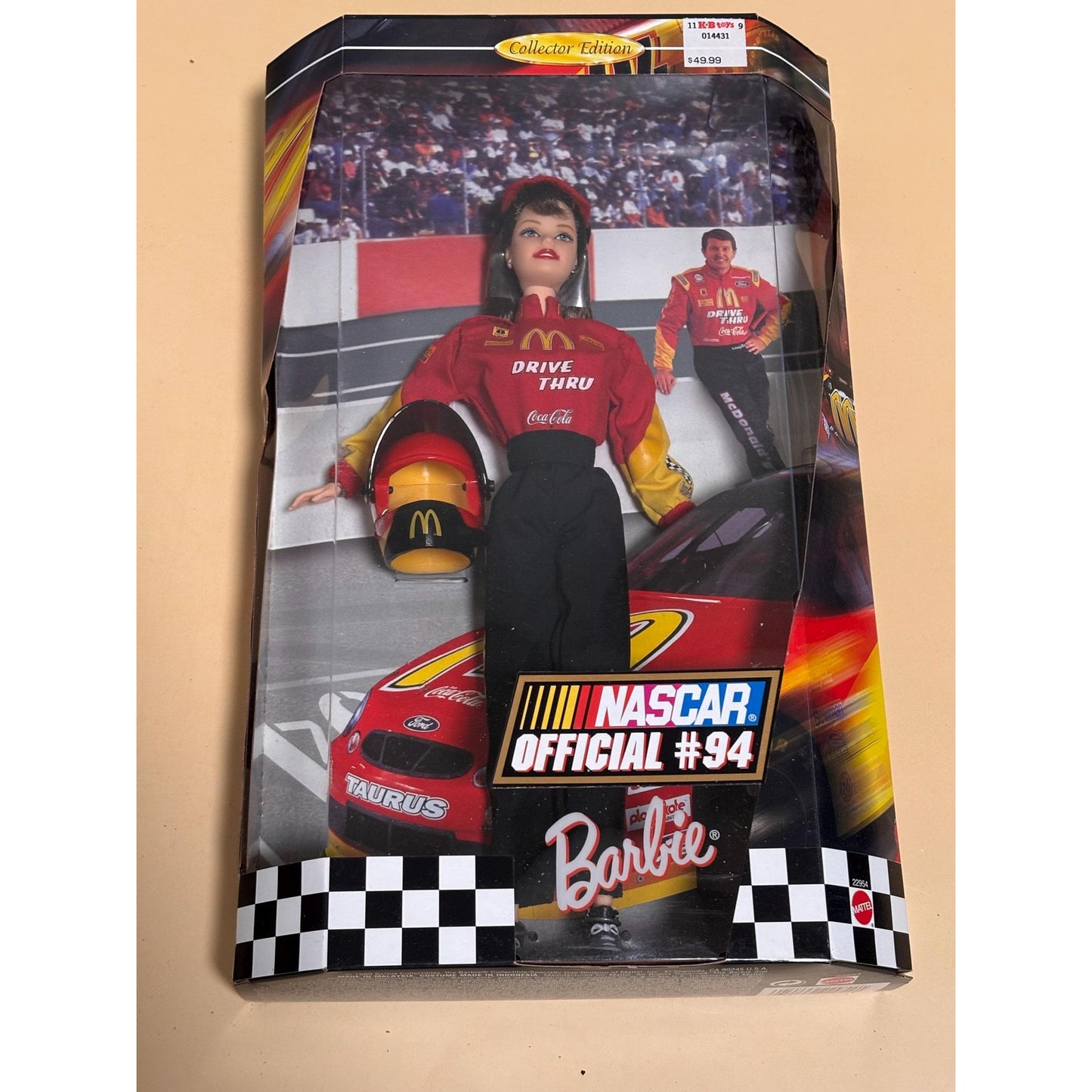1999 Barbie McDonalds NASCAR Official #94 Bill Elliott Mattel #22954