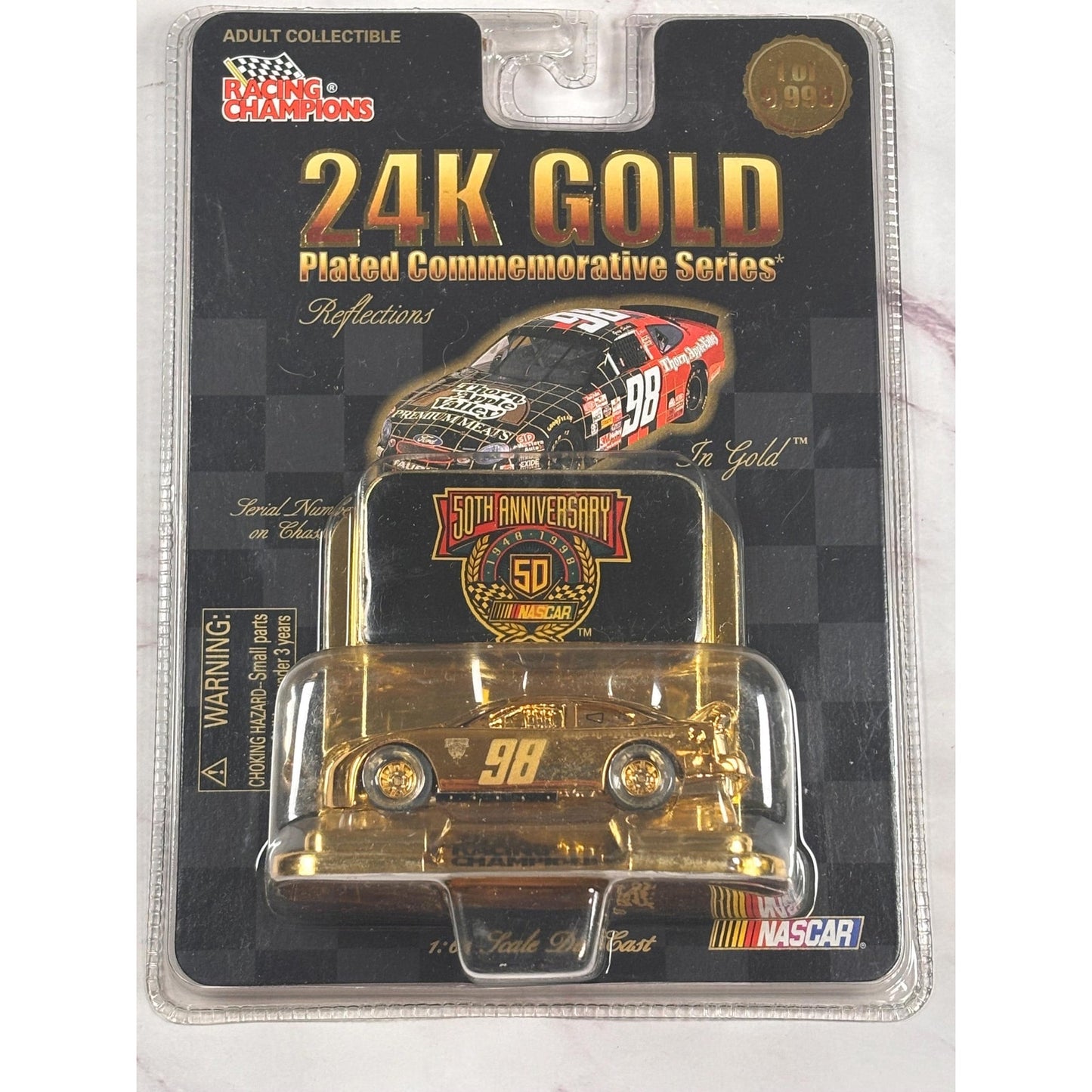 Racing Champions 50th Anniversary 24k Gold Nascar Series Thorn Apple Valley #98