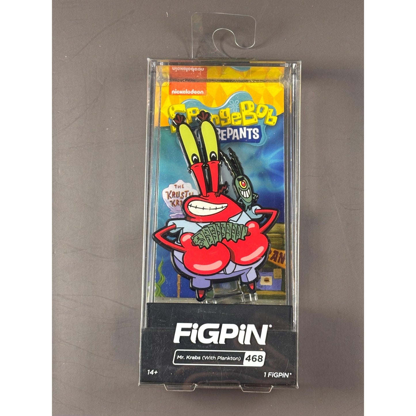 FiGPiN SpongeBob SquarePants Mr. Krabs With Plankton Collectible Pin #468