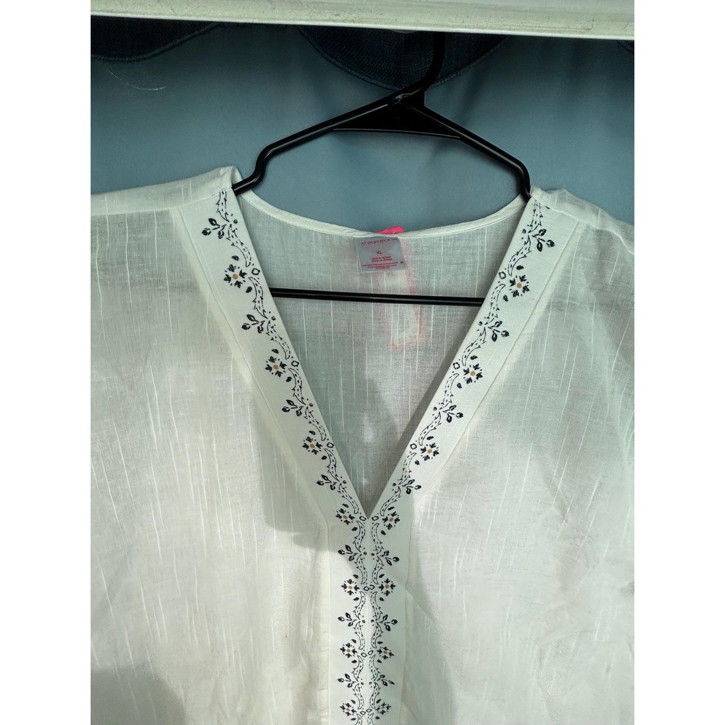 Xhilaration Drop Waist Swimsuit Cover Up Dress White XL New