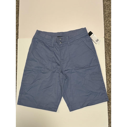Lee Women Relaxed Fit Avey Knit Waist Cargo Bermuda Short Cornflower 6 NWT