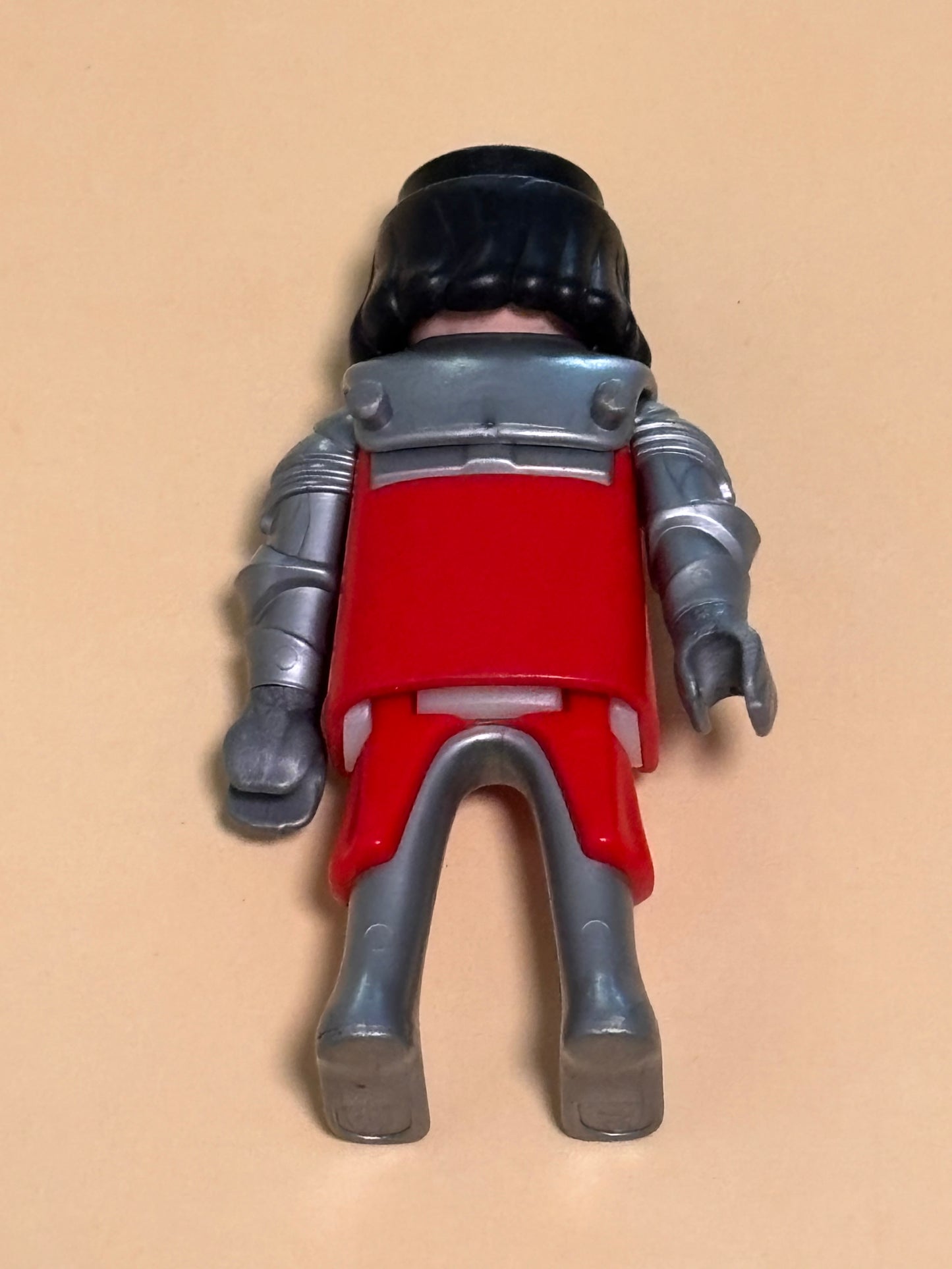 Vintage 2004 Geobra Playmobile Red Knight Action Figure Pretend Play Facial Hair