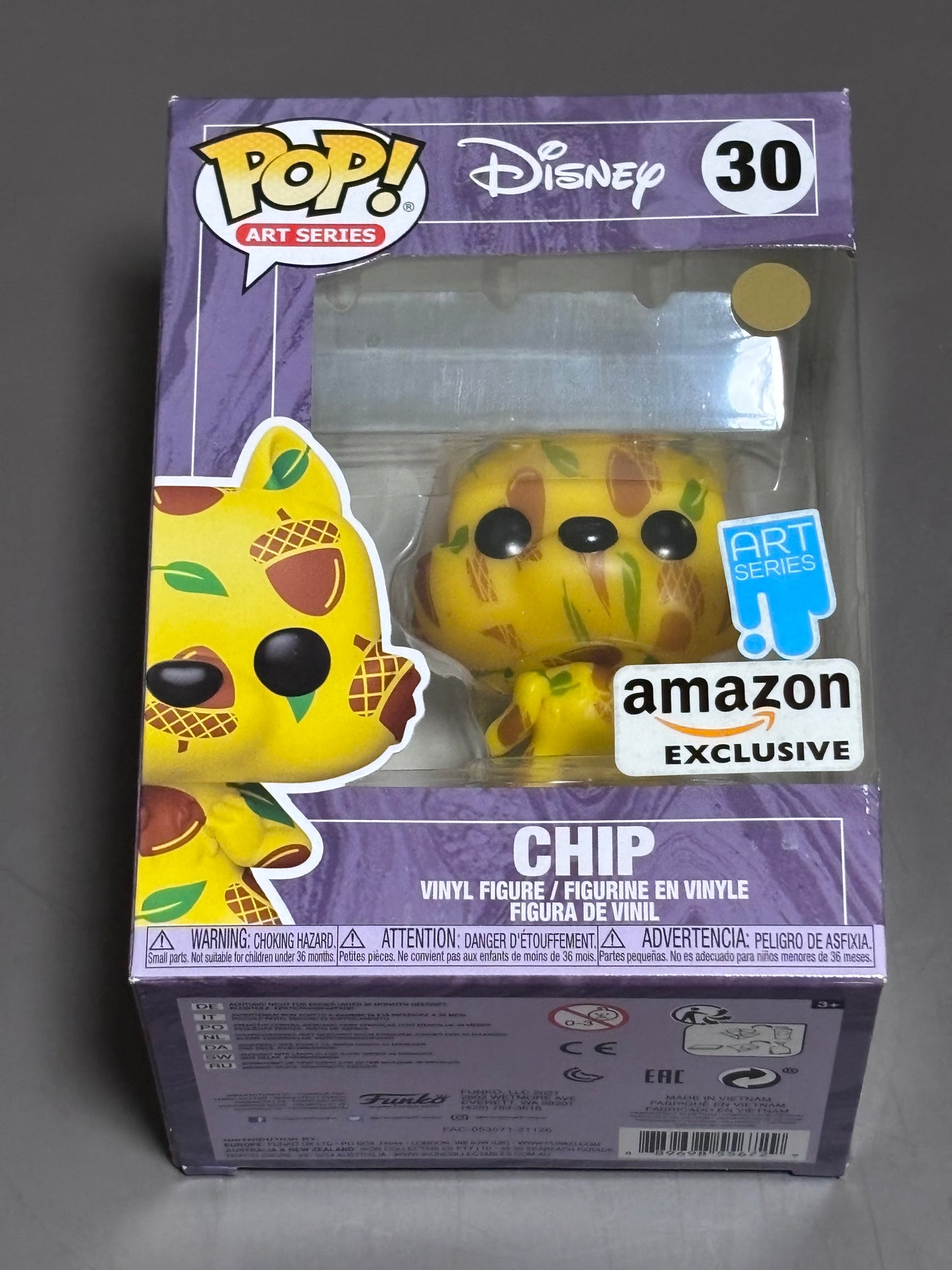 Funko Pop! Art Series Disney Chip #30 Amazon Exclusive Vinyl Figure New