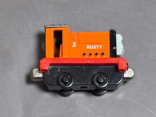 Thomas the Train Metal Die Cast Rusty #5 Magnetic 2004 Learning Curve Orange