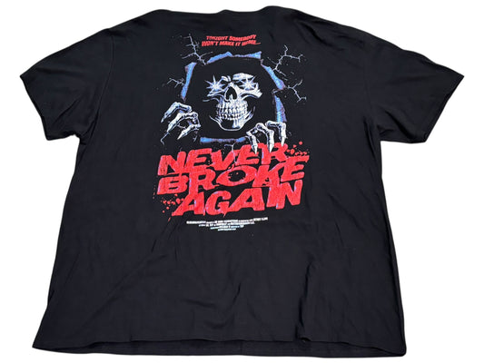 NBA Young Boy Official Never Broke Again Grim Reaper Black T-Shirt Shirt 3XL Xtra Large New NWOT