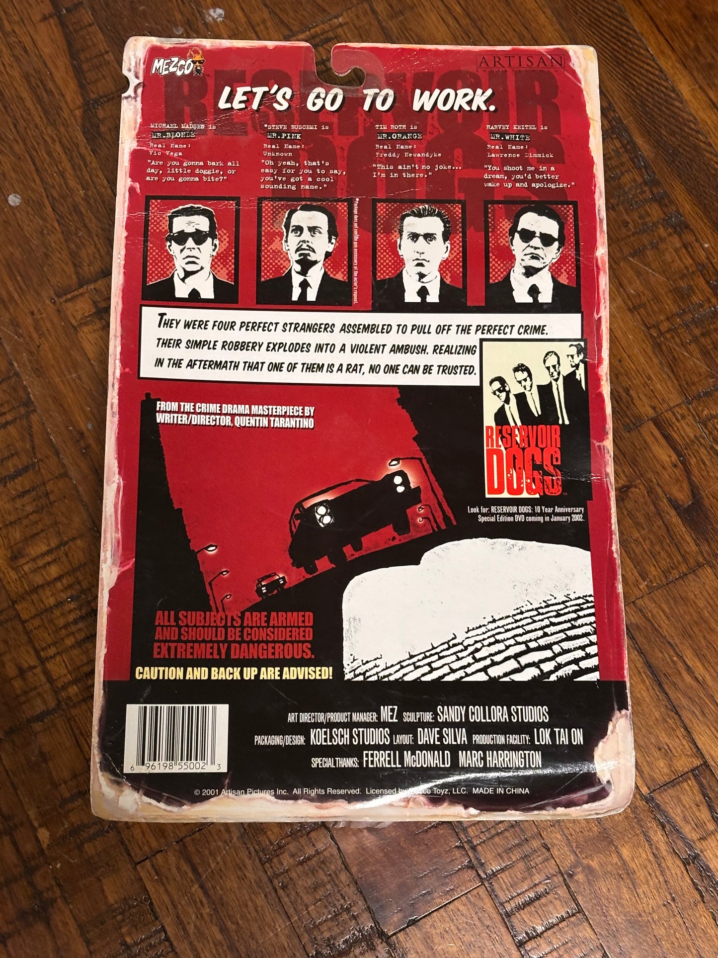 Reservoir Dogs Mr. Blonde Action Figure Mezco Toys Artisan Pictures 2001 Michael Madsen New