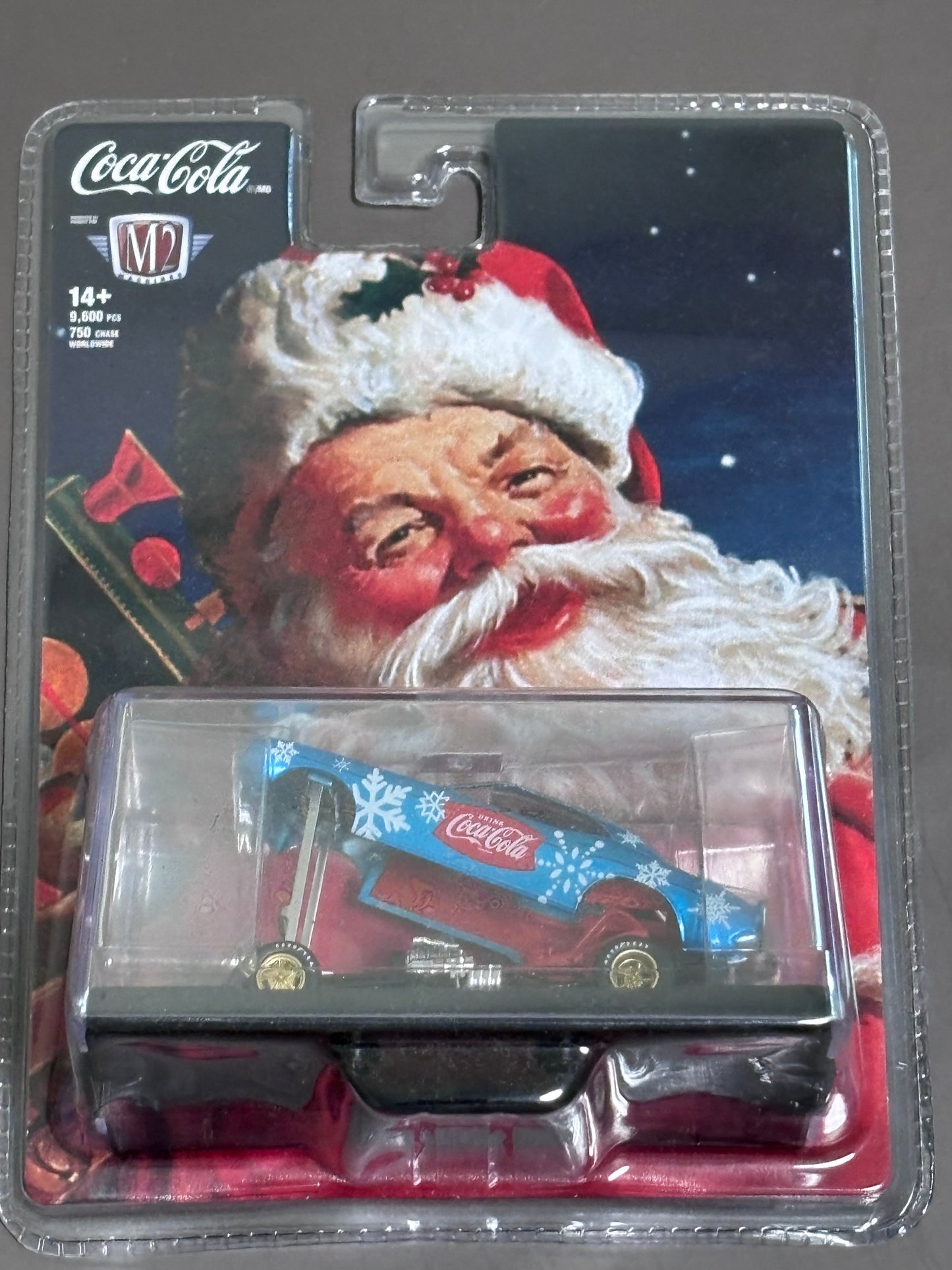 2023 m2 machines  Coca Cola Christmas 1971 Dodge Challenger Funny Car Sk08  Blue
