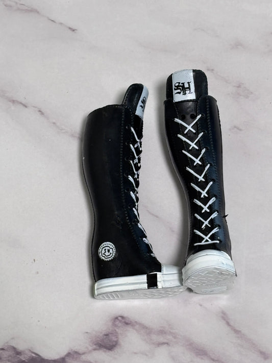 Rainbow High Neon Shadow Harley Limestone Doll Outfit Shoes Black White Boots