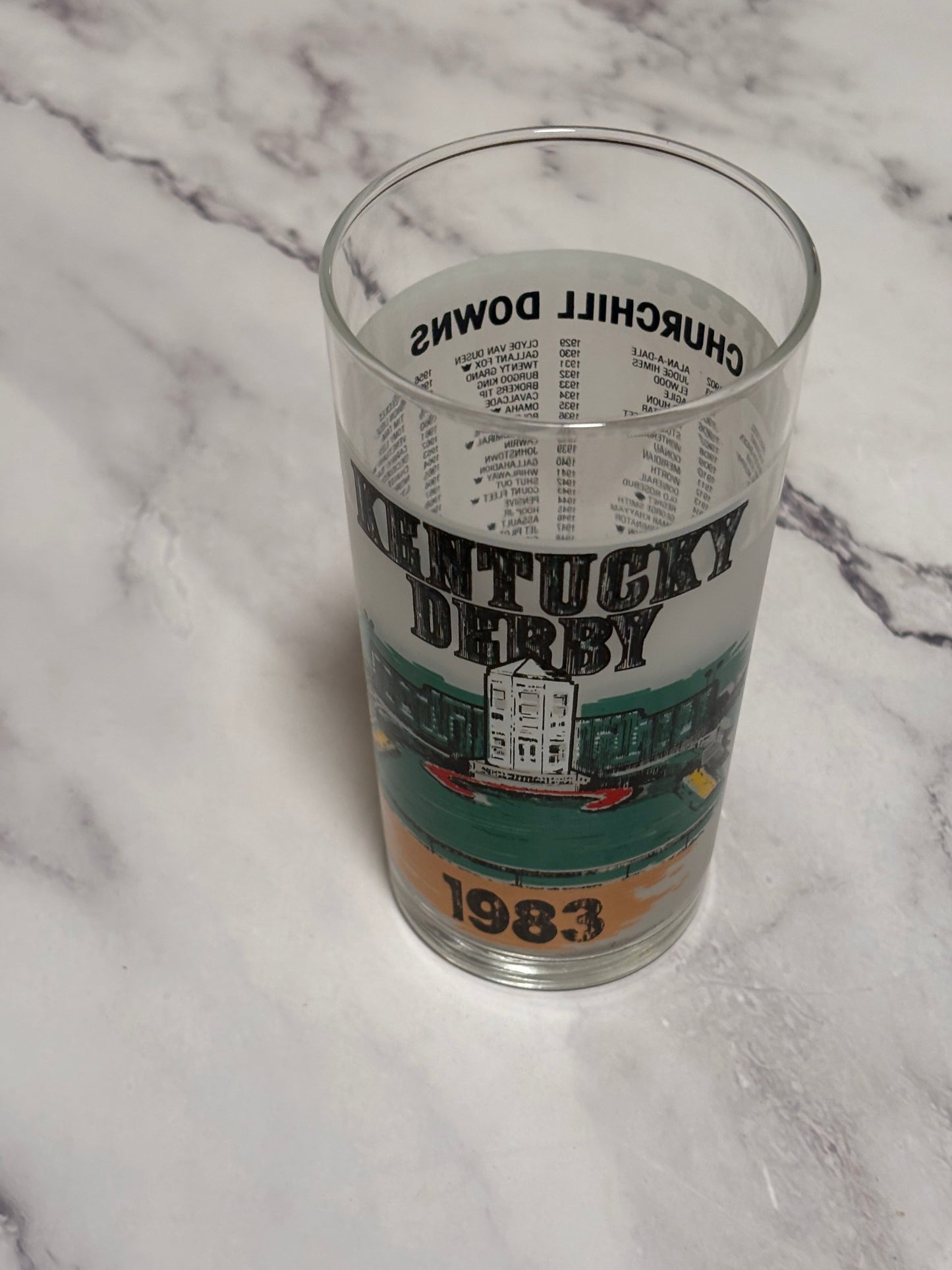 1983 Kentucky Derby Official 109th Churchill Downs Vintage Julep Glass Louisville