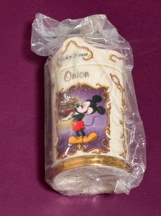 Lenox Walt Disney Spice Jar Mickey Mouse Onion Vintage Fine Porcelain 1995
