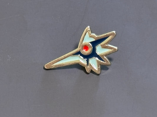 Pokemon Unova Region Legend Gym Leader Badge Starburst Blue Gold Enamel Pin