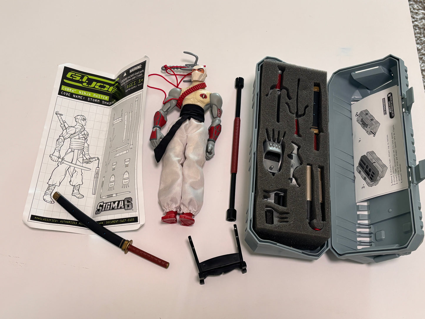 GI Joe Sigma 6 Six Storm Shadow 8" Action Figure Hasbro Toy 2005 Razor Ninja