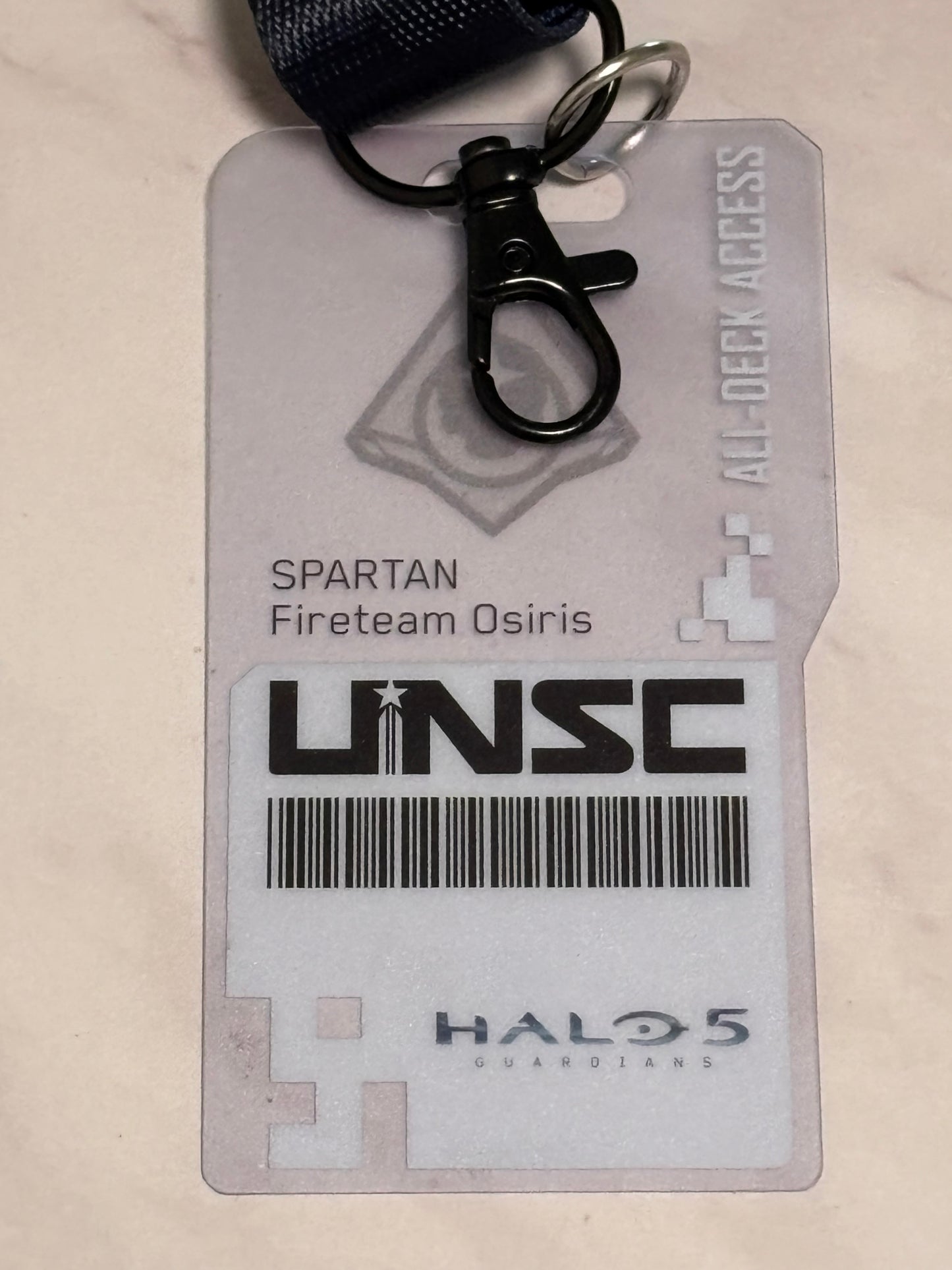Halo UNSC Infinity All Deck Access Replica ID Card and Lanyard New