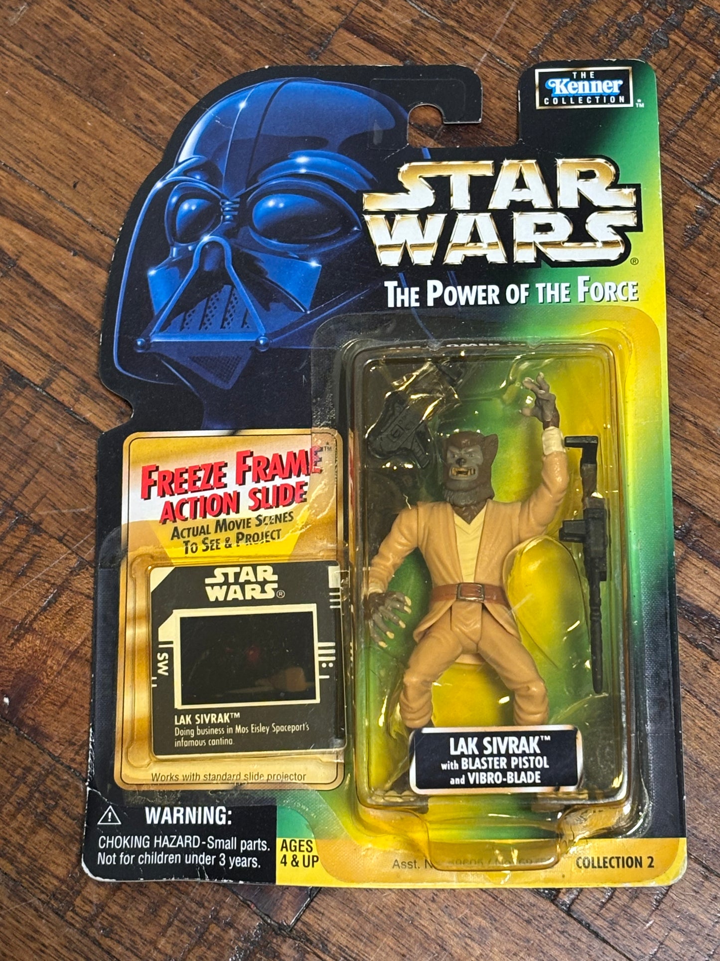 Disney Hasbro Star Wars Lucas Films Power of the Force Freeze Frame Action Slide Lak Sivrak 1997 Action Figure New