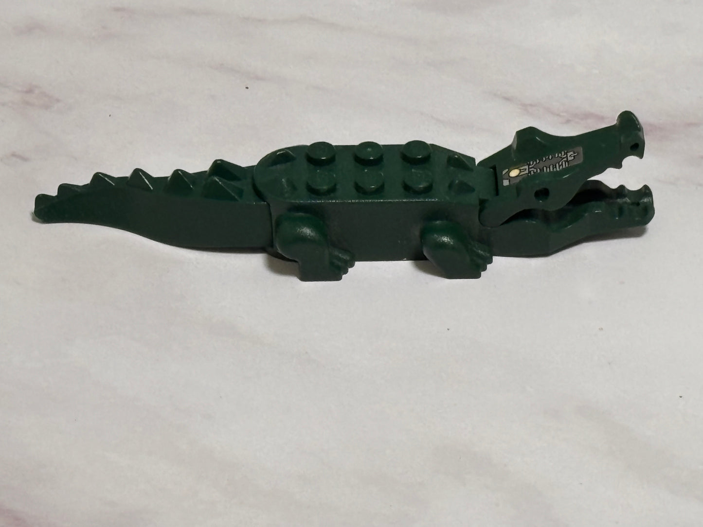 LEGO 1990s Vintage Dark Green Alligator Crocodile Circuitry on Upper Jaw 6026c01pb01