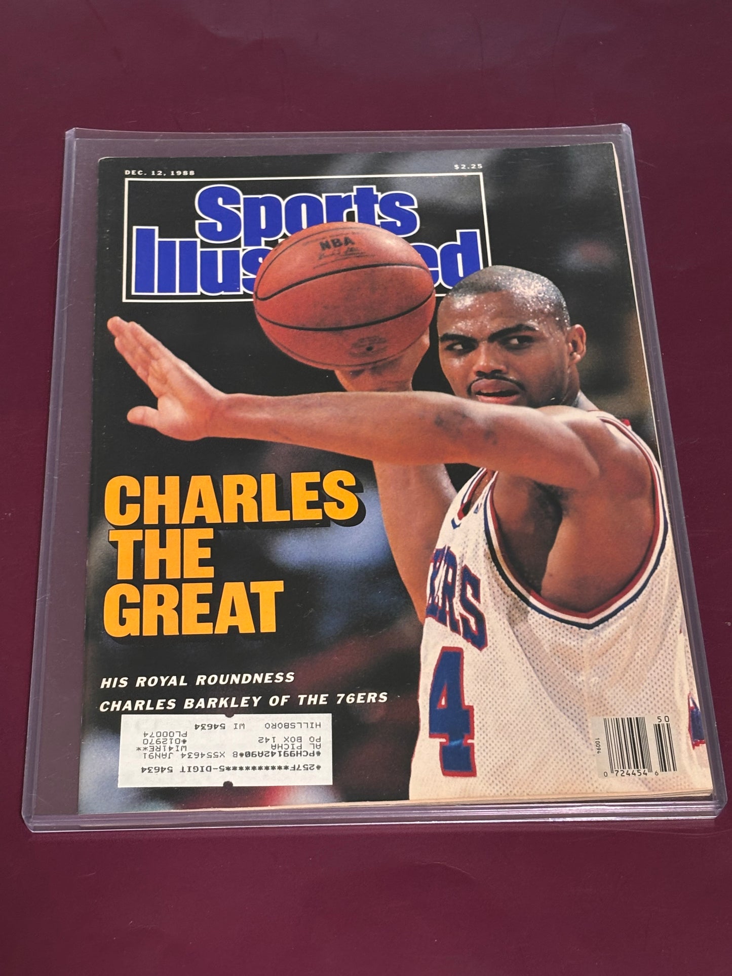 Charles Barkley Philadelphia 76ers December 12, 1988 Sports Illustrated 12/12/88