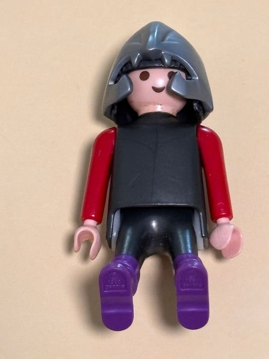 Vintage 2004 Geobra Playmobile Dark Knight Action Figure Pretend Play Facial Hair