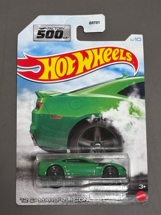 Hot Wheels 2021 Factory 500 #4/10 '12 Camaro ZL1 Concept #GRT05 1:64 Die-cast