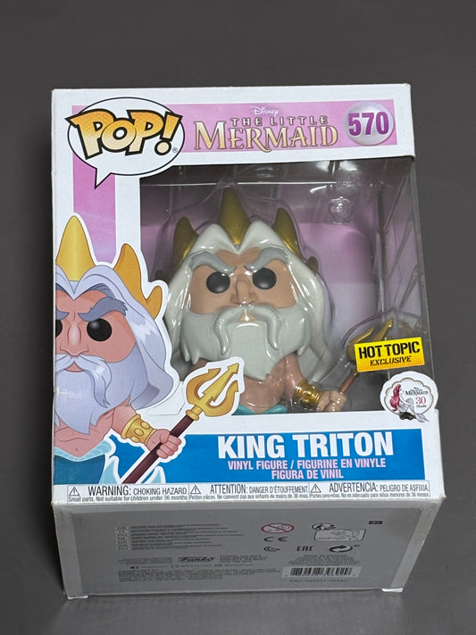 Funko Pop! Vinyl Disney King Triton The Little Mermaid 570 Hot Topic Exclusive