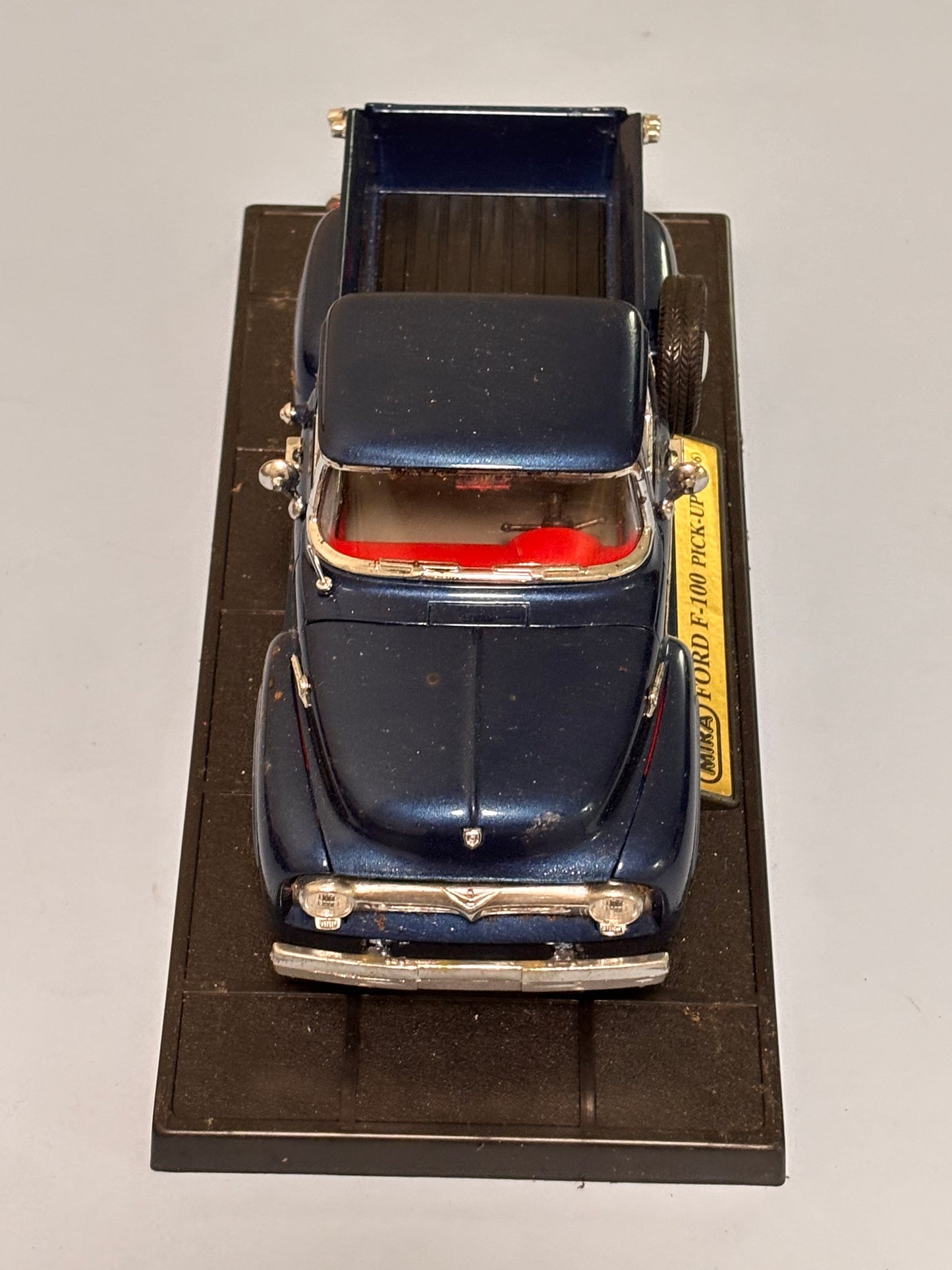Blue 1/18 Vintage : Classic Ford F100 V8 Pick Up 1956 Die Cast Model Mira Models