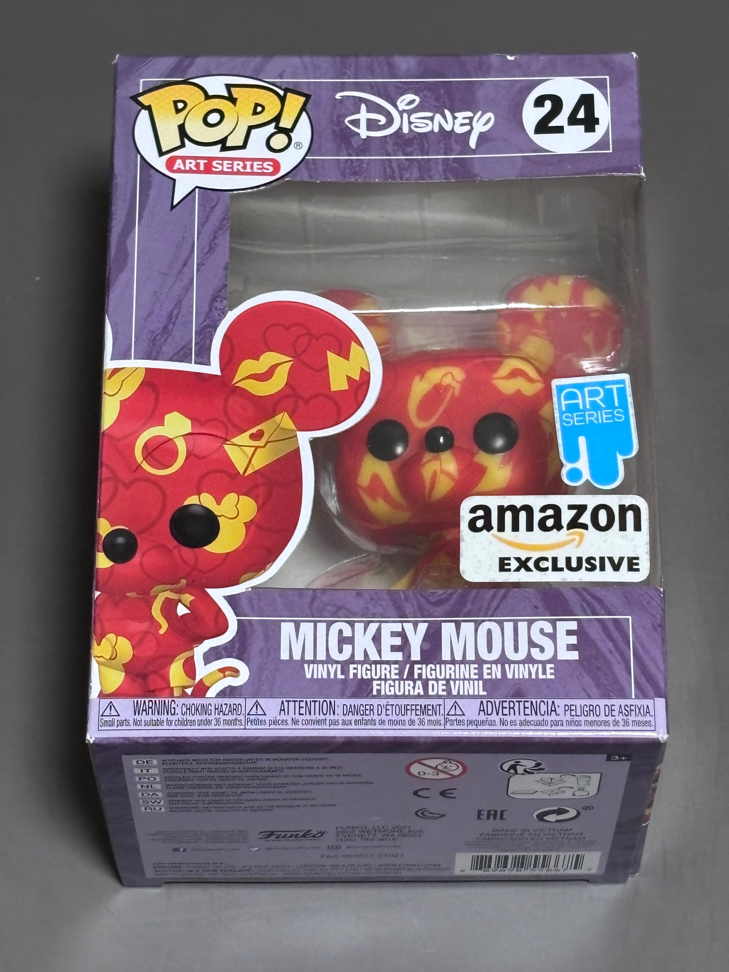 Funko Pop Disney 24 MICKEY MOUSE (Artist Series) Figure Amazon Exclusive New