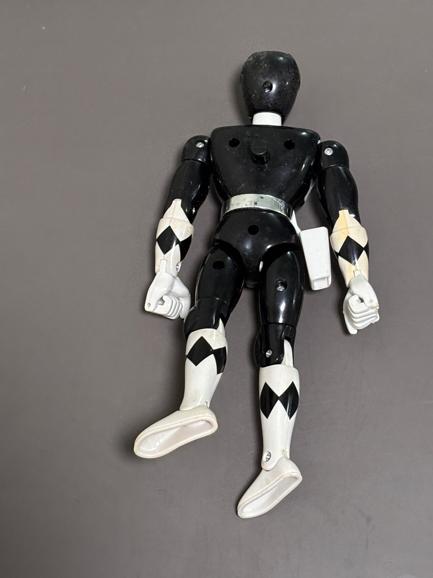 1994 Bandai Mighty Morphin' Power Rangers Black Ranger Kickin' Action Figure