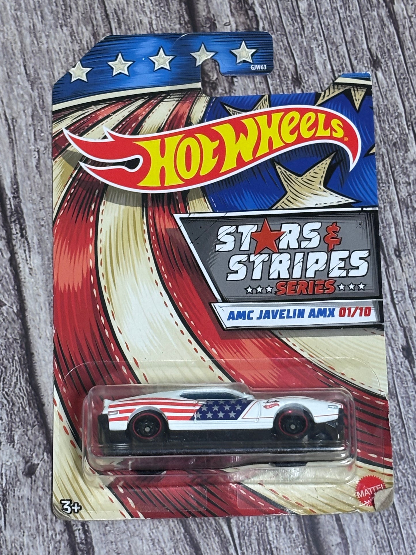 2020 Hot Wheels Stars & Stripes 1/10 AMC w AMX White w/Black/Red Rim