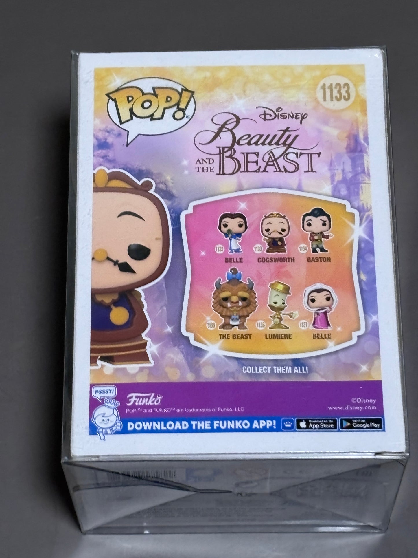 Funko Pop! Disney - Beauty and the Beast 30th Anniversary- Cogsworth #1133 New