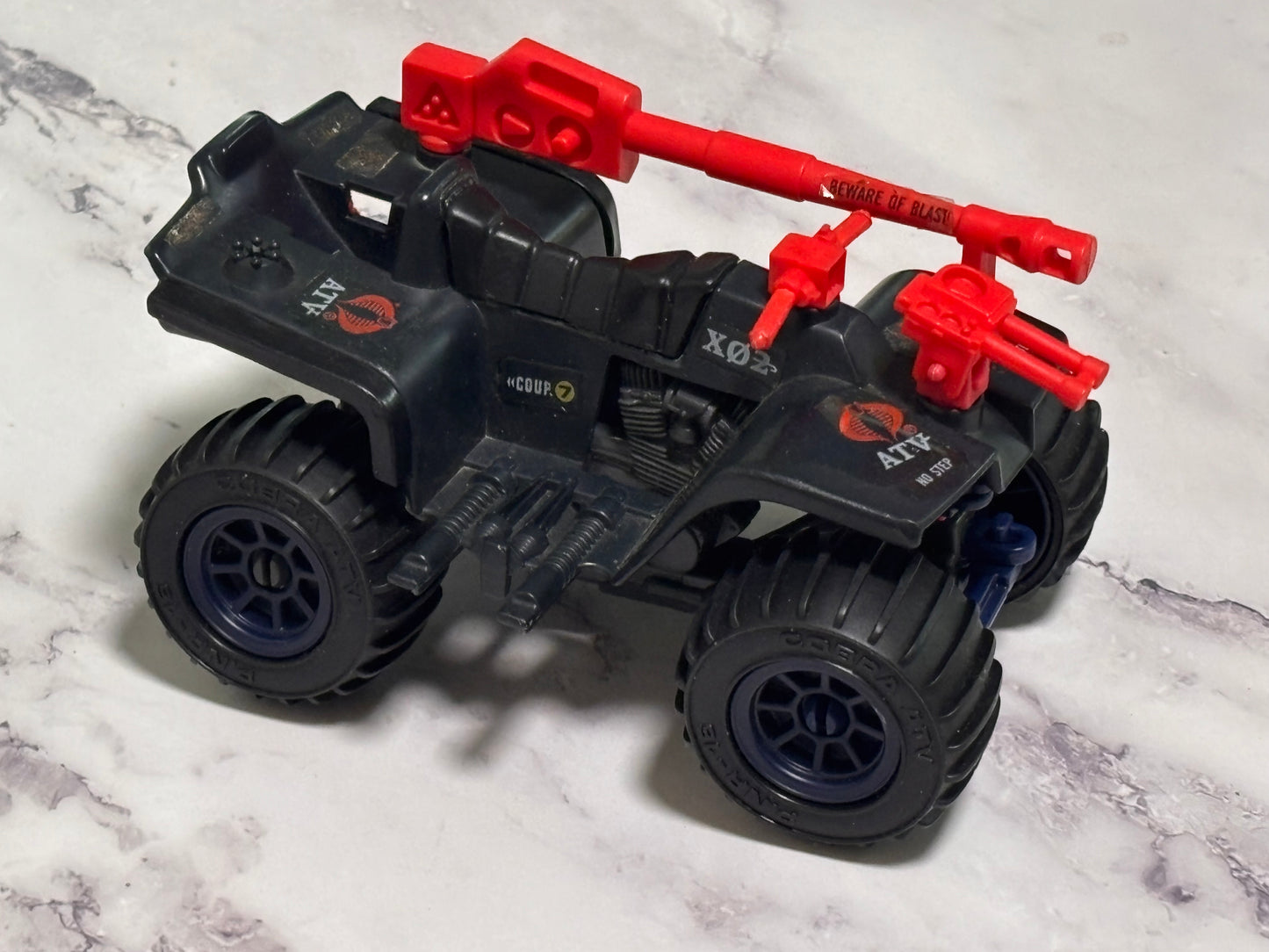 Vintage GI Joe Arah Cobra Ferret ATV Vehicle 1985 Hasbro Toy Figure Black