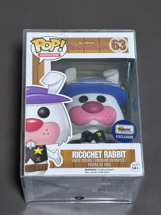 Funko Pop! Ricochet Rabbit #63 (Flocked) - Gemini Exclusive, Hanna Barbera