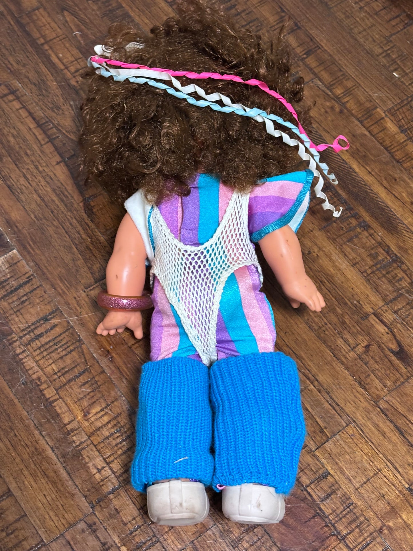 Vintage 1985 Panosh Place 17" Honeycomb Doll Brown Hair Exercise Outfit