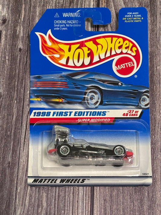 Hot Wheels Super Modified #664 1998 First Editions #27/40 Black w/Chrome Lace