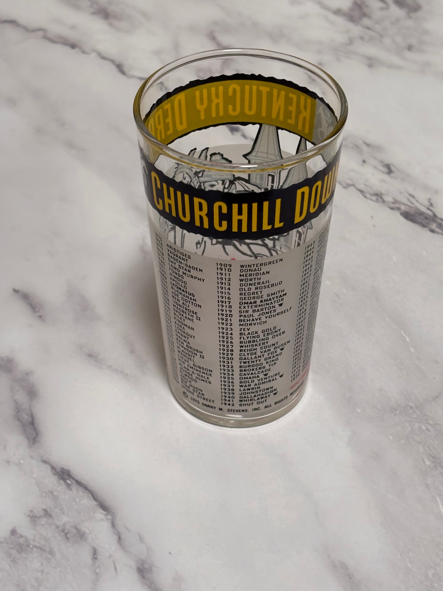 1975 Kentucky Derby Official 101st Churchill Downs Vintage Julep Glass Louisville