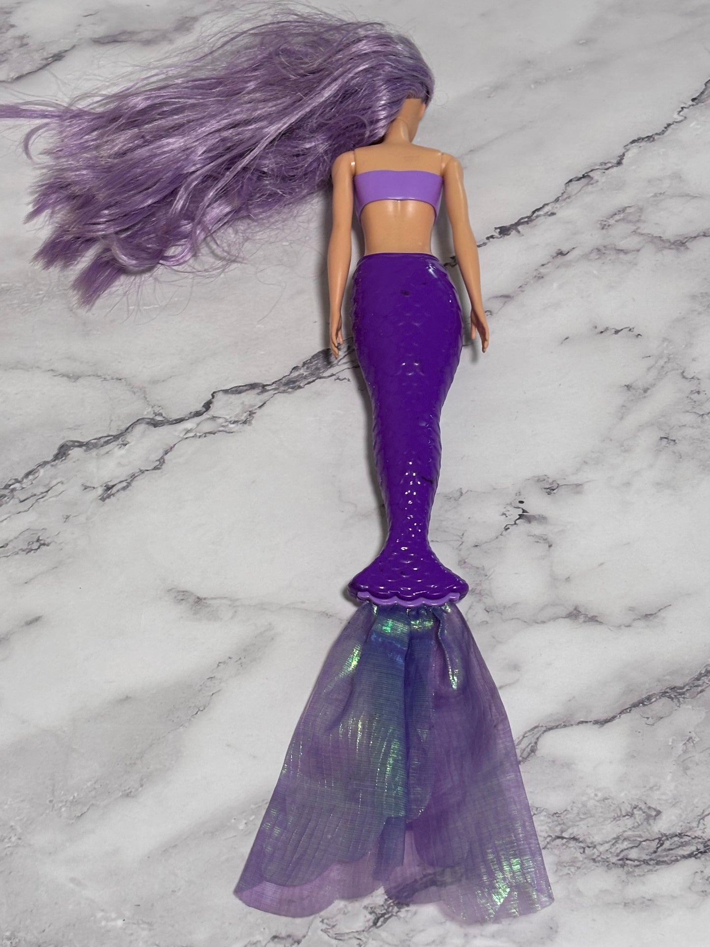 Barbie Color Reveal Rainbow Mermaid Doll Purple Dress & Hair Mattel 2021
